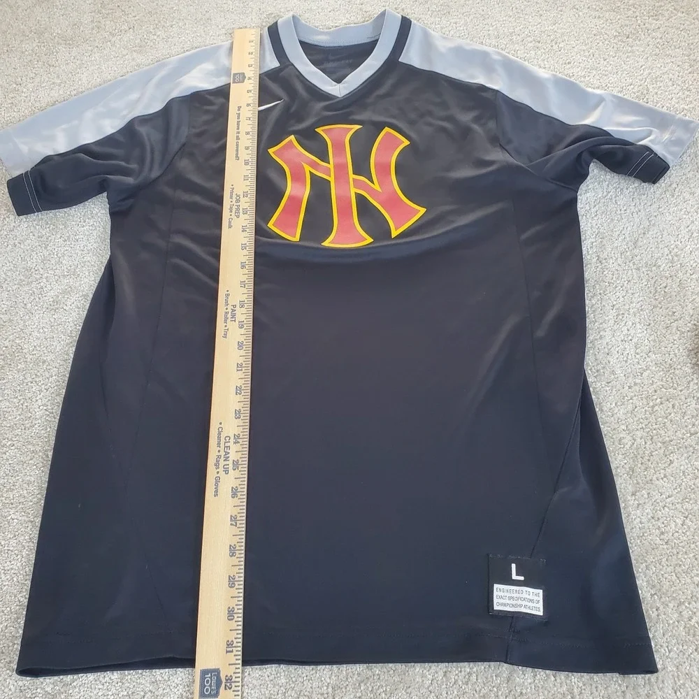 Nike New York Yankees Baseball Jersey Size L #25 Pullover Black MLB DriFit